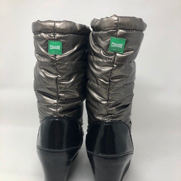 Sold! Silver Wedge Snow Boots by Cougar - Picture 2 of 8